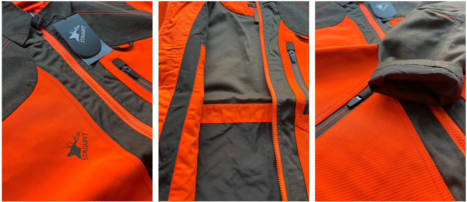 Detailansicht der Stagunt Hardtrack Jagdjacke mit praktischen Taschen