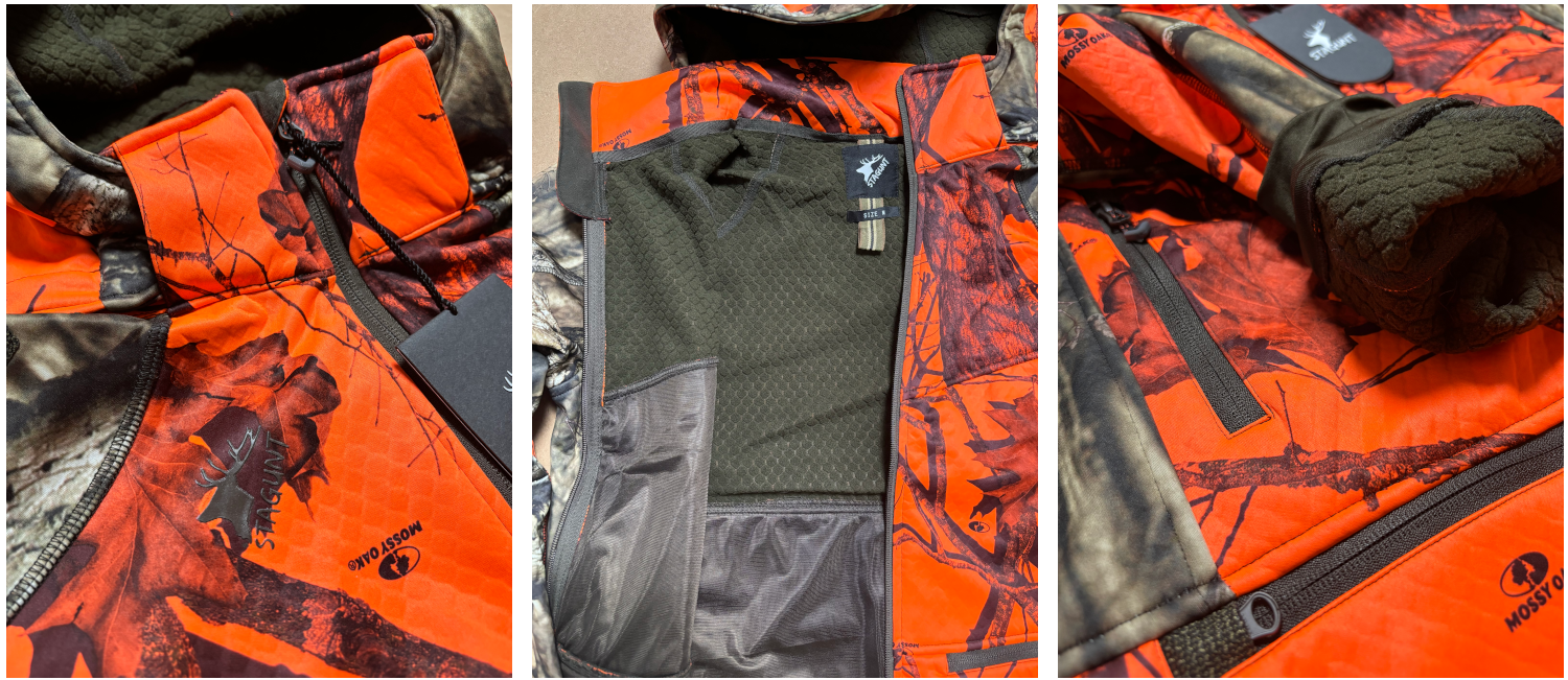 Details der Stagunt Soft Game Jacke mit abnehmbarer Kapuze
