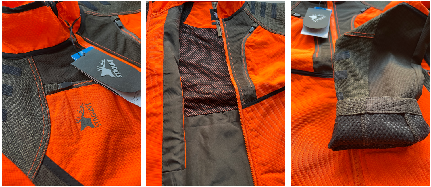 Detail der Stagunt Alfatrack Jagdjacke mit praktischen Taschen