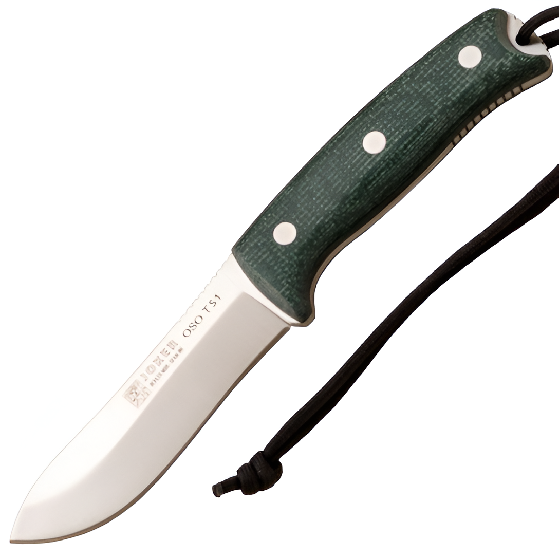 Joker OSO TS1 - Bushcraftový nůž s křesadlem, 11,5 cm, micarta, zelený