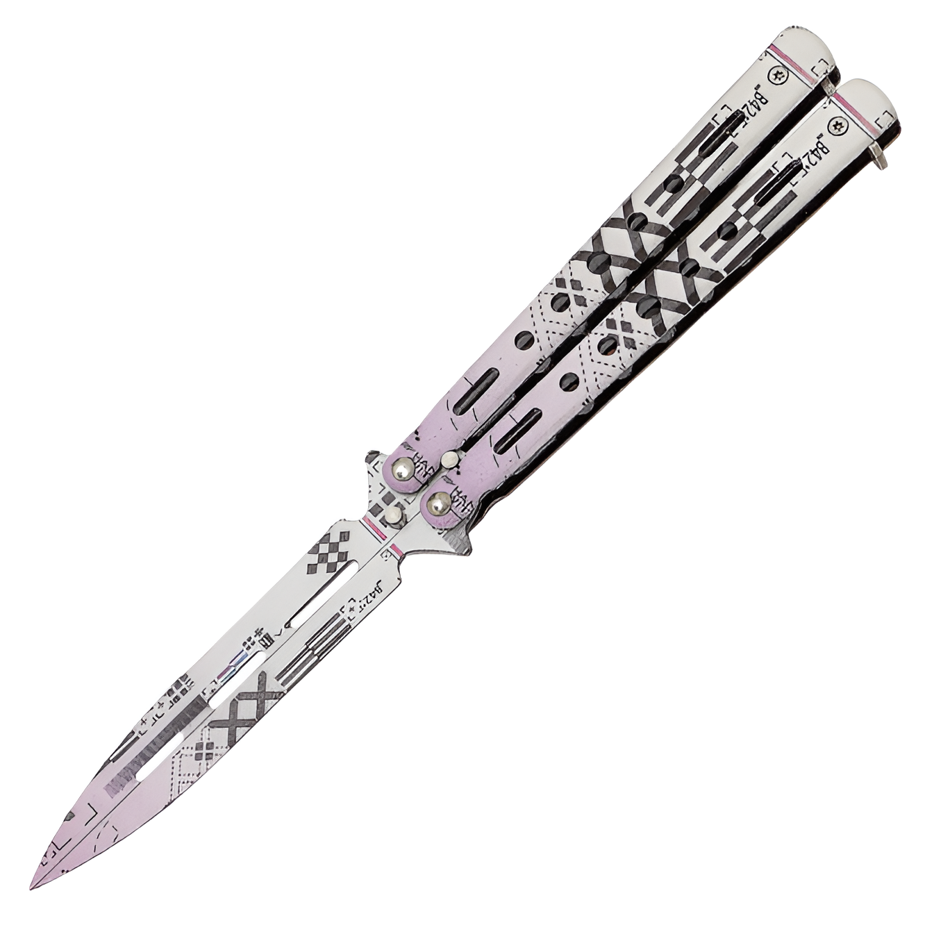 JKR Trainings-Butterflymesser, 10 cm, Stahl, Farbmuster