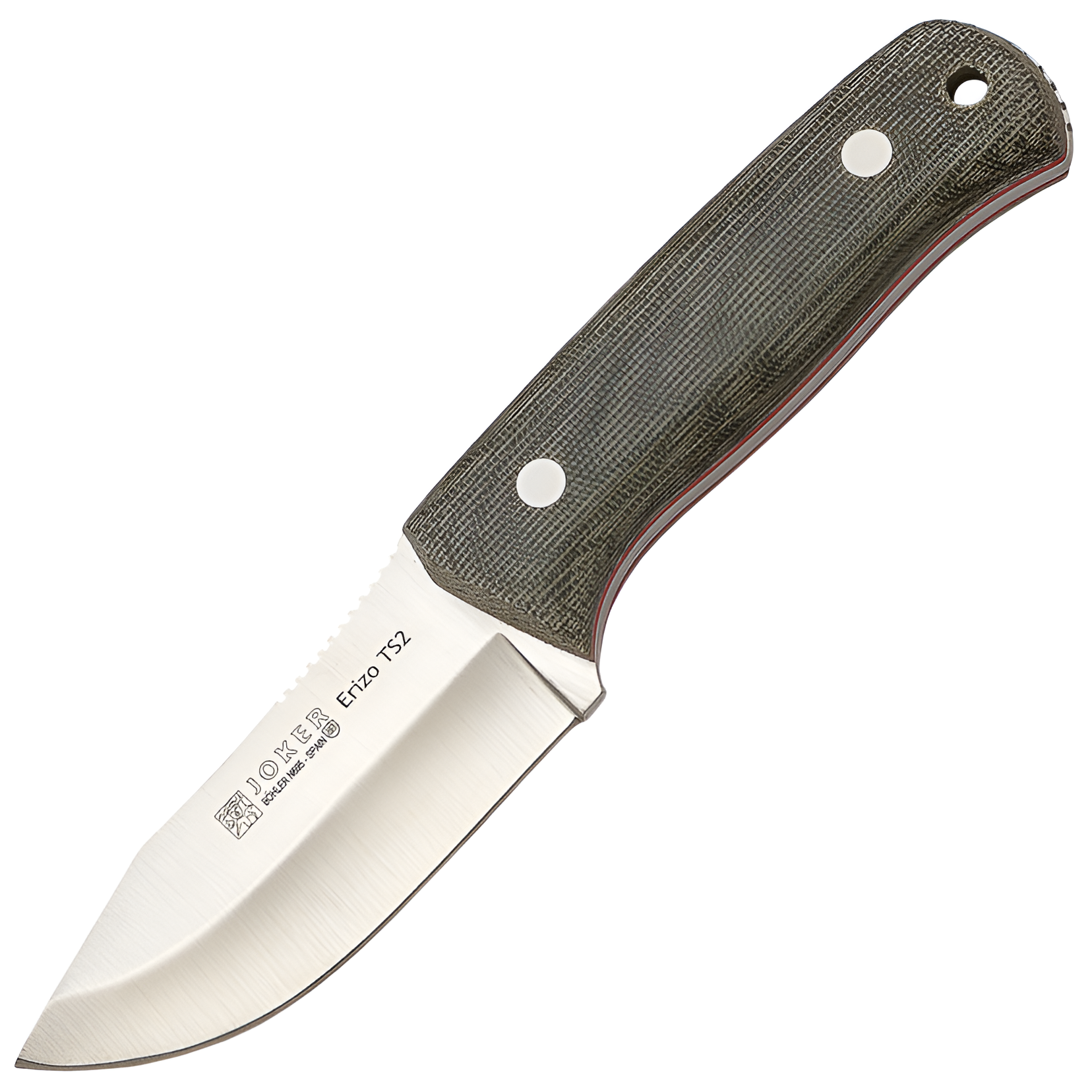 Joker Erizo TS2 - Bushcraftmesser, 9,1 cm, Micarta, grün
